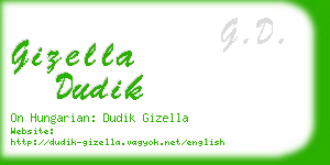 gizella dudik business card